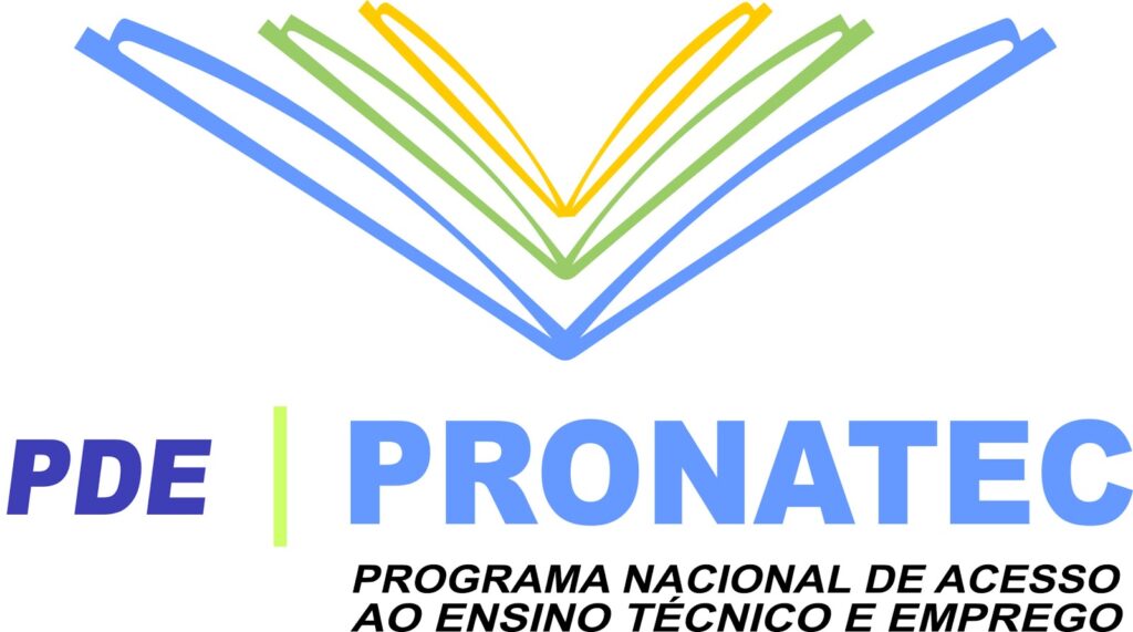 Logotipo do Pronatec com a descrição da sigla PRONATEC - Programa Nacional de Acesso ao Ensino Técnico e Emprego
